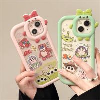 เคสสำหรับ OPPO A15 A12E A15S A16 A16s A31 A53 A54 A55 A57 A3S A72 A74 A8 A9 A5 A96ฝาครอบโทรศัพท์ฉวัดเฉวียน Lightyear Bear Shin-Chan Bow Little Monster Lens