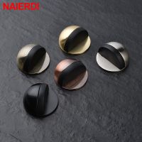 【LZ】✲  NAIERDI Rubber Door Stopper Zinc Alloy Hidden Door Holder Non Punching Sticker Floor Mounted Nail-free Door Stop Door Hardware