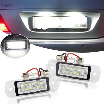 2Pcs LED License Number Plate Light For Mercedes Benz W203 W211 C219 R171 CLS SLK Bright White Canbus Error Free LED Strip Lighting