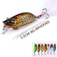 มินิสร้อย Crankbait ล่อตกปลาอุปกรณ์เสริมรอกทะเลโมโหสำหรับหอกปลา Trolling 3d ตาปลาเหยื่อเทียมฮาร์ดปลาคาร์พ