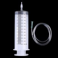 【CC】 Or 4pcs 10-550ml Large Capacity Syringe Reusable Measuring With Tube Feeding Ink Pumping Enema Glue Filling