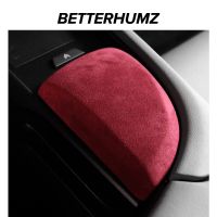 BETTERHUMZ Alcantara For Lexus ES200 ES260 Es300h 2018-2021 Central Control Elbow Pad Decoration Cover Sticker Car Accessories