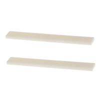 ‘【；】 2X Ivory Cattle Bone Guitar Saddle Unfinished Ut Blank 80X3x10mm