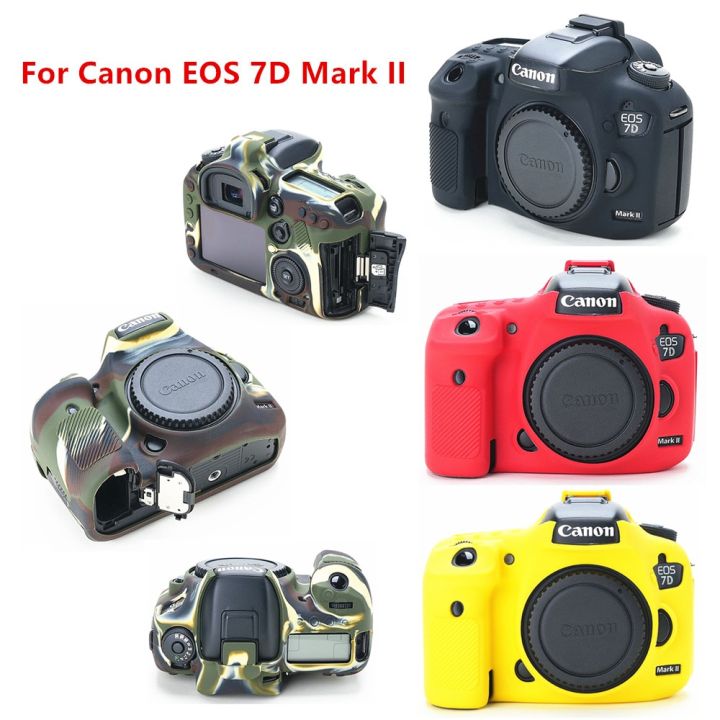 เคสเกราะซิลิโคนผิวอุปกรณ์ป้องกันฝาครอบกระเป๋ากล้อง-dslr-7d-สำหรับ-canon-eos-7d-mark-ii-2-7d2-7dii