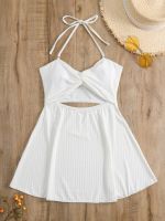 พร้อมส่ง Summer mini dress ชุดคลุมบิกินี่ มี2 สี white black