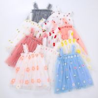 【CW】 2022 New Baby Fashion Suspenders Embroidery Small Floral Dresses 1St Birthday Skirt