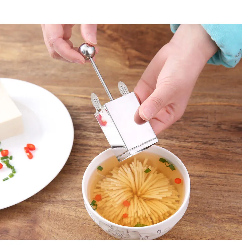 STAINLESS STEEL DIY Tofu Shredding Mold Chrysanthemum Tofu Slicer