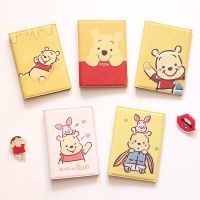 Disney Winnie the Pooh PU Leather Passport Covers Travel ID Bank Credit Card Bag Men Women Passport Business card Holder Card Holders