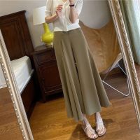 COD DSGERTRYTYIIO 2022 womens horn wide leg pants high waisted thin nine cent pants