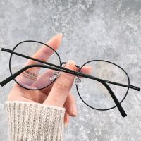 【cw】 Oversized Metal  Frame Anti Blue Light Glasses Women Men Round Frame Ultra Light Eyeglass Computer Game Eye Protection Goggles