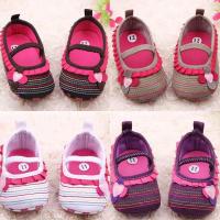 COD SDFGERTERTEEE READY STOCK Newborn Baby Girl Shoes Breathable Flower Crib Shoe Soft Anti Slip Canvas Toddler First Walkres 0-12 Mouths