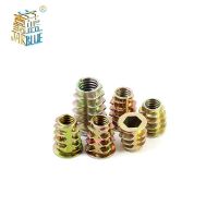 10pcs/lot Zinc Alloy Thread For Wood Insert Nut Flanged Hex Drive Head Furniture Nuts M4 M5 M6 M8 Nails  Screws Fasteners