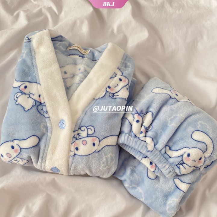 Thick Sleepwear Winter Cute Warm Bathrobes Women Cartoon Sheep