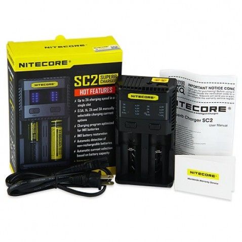 แท่นชาร์จเปล่า-nitecore-sc2-ของแท้-โค้ดบนกล่องเช็คได้