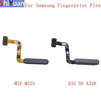 Fingerprint Sensor Home Button Flex Cable Ribbon For Samsung A32 5G A326 M32 M325 Power Key Touch Sensor Flex Replacement Parts