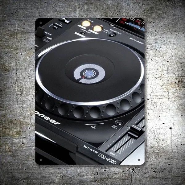 pioneer-dj-rr-ป้ายดีบุกโลหะปักหมุดโลหะตกแต่งโลหะเครื่องตกแต่งฝาผนัง