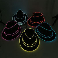 Jazz Hat Dancer Wire Glow Streak Gentleman Cap Led Strip Neon Top Hats Wedding Birthday Party Supplies Luminous Costumes Ramadan