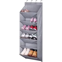 Door Shoe Rack with Deep Pockets for 12 Pairs of Shoe Organizer for Closet and Dorm Narrow Door Shoe Storage