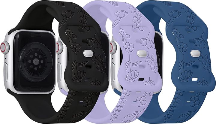 new-bohemia-flower-engraved-silicone-sport-bands-for-apple-watch-bands-fashion-colorful-engraved-watch-band-for-iwatch-series