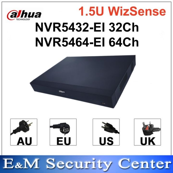ดาฮัวเดิม NVR5432-EI NVR5464-EI 32/64ช่อง1.5U 4HDD Wizsense Network เครื่องบันทึกวีดีโอ J44