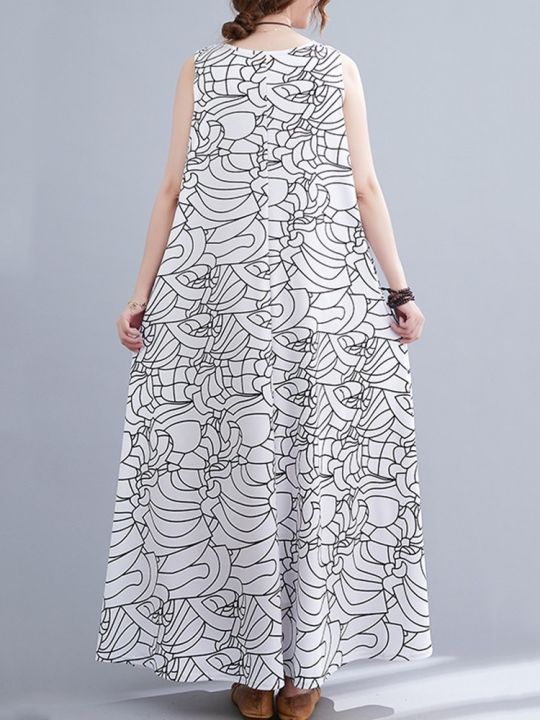 hot-sleeveless-linen-vintage-floral-new-dresses-for-women-casual-loose-maxi-long-summer-dress-elegant-2023