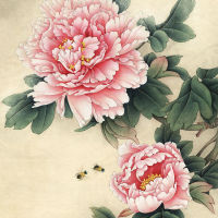 ภาพวาดอย่างพิถีพิถันสุก Xuan เอกสารภาพวาดจีนแบบดั้งเดิมดอกไม้นกดอกโบตั๋นเส้นร่างเริ่มต้นคัดลอกกระดาษสี