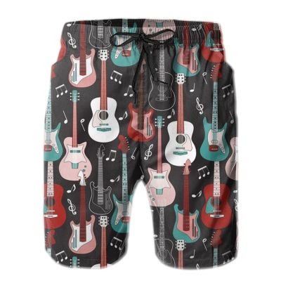 Musical Instrument Graphic 3D Print Shorts Pants For Men Casual Beach Shorts Swim Trunks Summer Swimsuit Homme 2023 Board Shorts