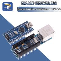 MINI ENC28J60 Ethernet Shield V1.0 RJ45 Microchip HR911105A โมดูลเว็บเซิร์ฟเวอร์สําหรับ Arduino Diy Kit เข้ากันได้กับ Nano 3.0 V3 CH340G