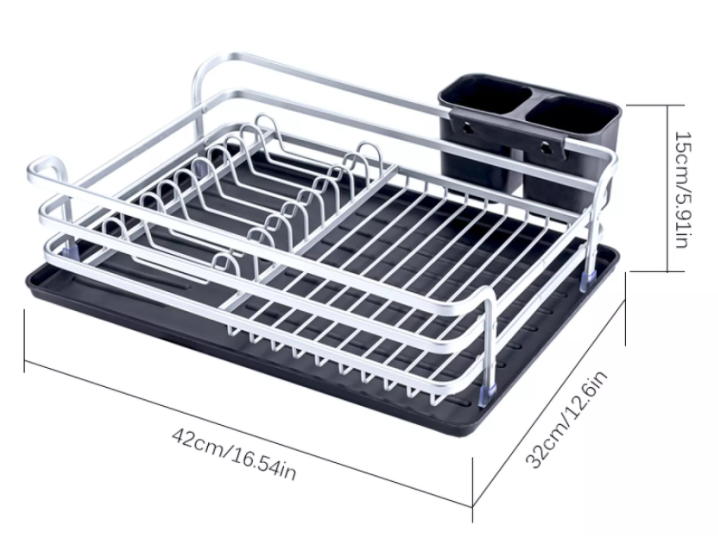 Aluminum Alloy Dish Rack Storage Rack for Dishes Kitchen Rack Kitchen