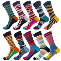 【jw】✢  Men’s Combed Cotton Socks Hip Hop Woman Business Gifts Man 5