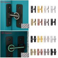 Zinc Alloy 90 180 Degrees Swing Sliding Door Hasp Latch Face Mount Matte Black Gold Antique Bronze Night Fluorescence