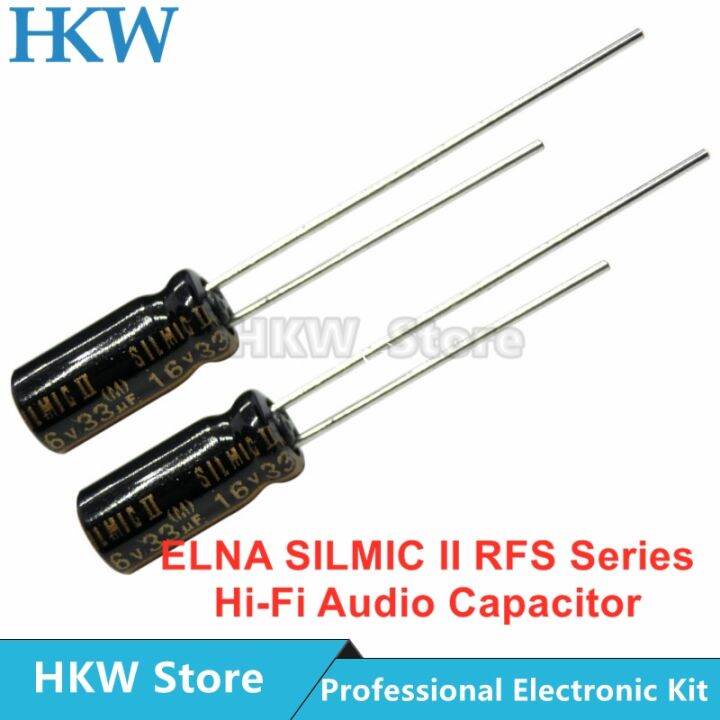 elna-silmic-ii-rfs-series-hifi-audio-capacitor-6-3v-10v-16v-25v-50v-63v-100v-10uf-22uf-47uf-100uf-220uf-470uf-1000uf-original