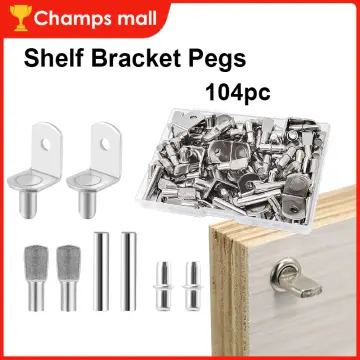120Pcs Shelf Pegs Kit, 5 Styles Shelf Pins Shelf Support Pegs