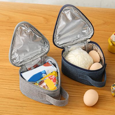 Portable Handhold Breakfast Insulation Bento Bag Triangular Lunch Box Bag Outdoor Snack Bag Women Children Thermal bag Lunch box