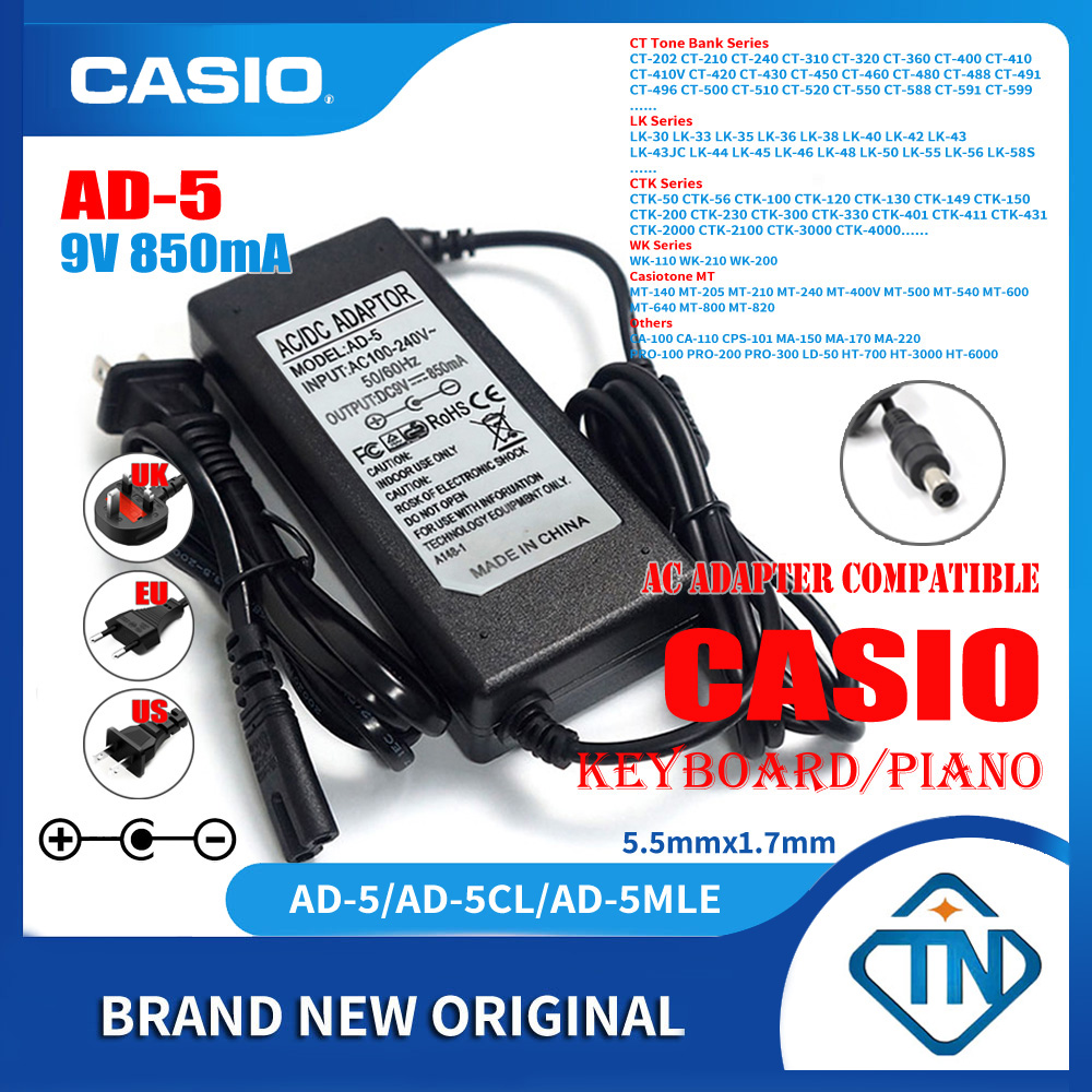 3 Meter Extension Cable for Casio CT625 Keyboard PSU 1A HK 