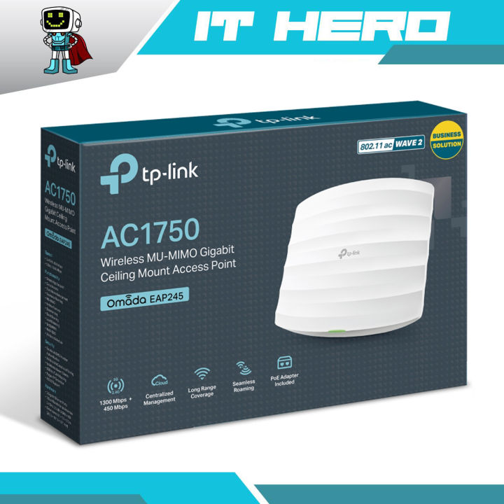 TP-LINK Point d'accès Wifi Plafonnier EAP245 - AC1750 MBPS