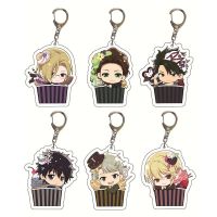 Anime Moriarty The Patriot Toy Pendant Keychain Double Sided Acrylic Key Chain Cartoon Figures Cosplay Key Ring Fans Collection