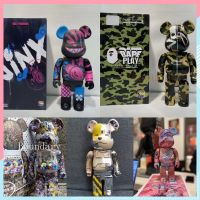 【1/2 】50styles Bearbrick 400 % Bape mmj  ของเล่นลายพรางอาคารบล็อกของตกแต่งบ้านที่ทำด้วยมือ xs