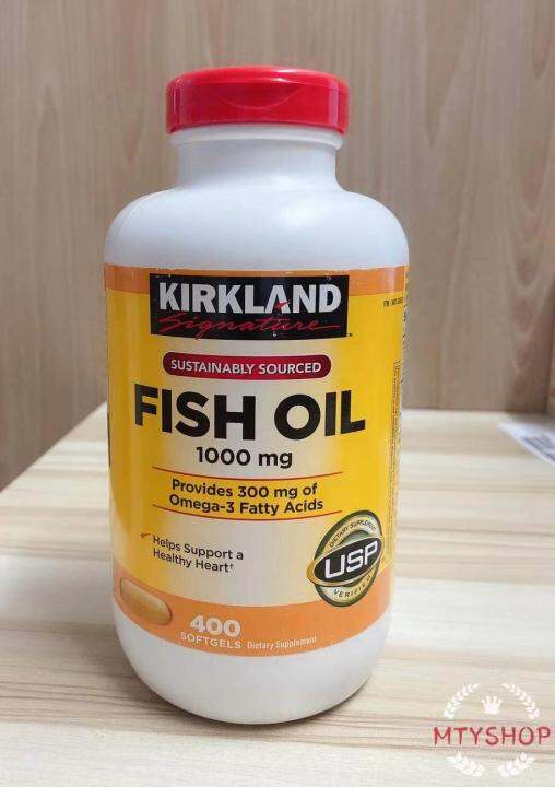 Sustainably Sourced Kirkland Fish Oil 1000mg 400 softgels (FEB 2025