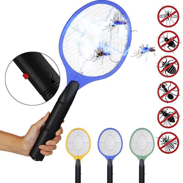ஐ﹊ Mosquito Racket Killer Electric Portable Fly Insect Bug Zapper Bat Handheld Cordless Battery