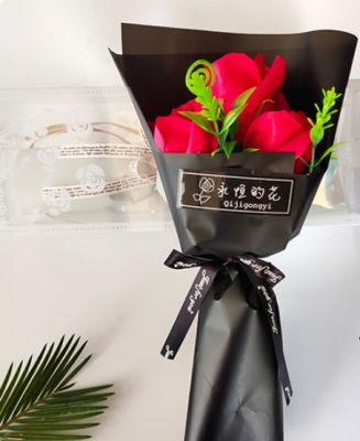 ช่อกุหลาบวาเลนไทน์ (3 ดอก Xพร้อมกล่องสุดหรู🌹กุหลาบแดง ดอกไม้วาเลนไทน์ ของขวัญวาเลนไทน์ ช่อกุหลาบสบู่💐❤️rose valentine ของขวัญวันครบรอบแฟน