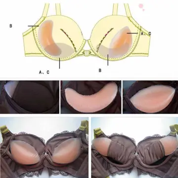 Silicone Bra Inserts - Clear Gel Push Up Breast Pads - Bra Padding