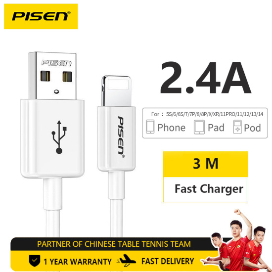 Pisen 2.4a cáp sạc iphone sạc nhanh dây usb cho ip14 13 por max 12 pro max - ảnh sản phẩm 7