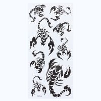 Waterproof Temporary Tattoo sticker Scorpion Henna fake tattoo Water Transfer flash tattoo for men