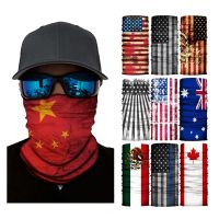 【CW】 3D National Flag Magic Scarf Cycling Seamless Balaclava Head Scarves Outdoor Sport Windproof Headband Neck Gaiter Bandana Unisex