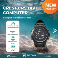 CREST CR5 Multisport Dive Computer ไดฟ์คอมพิวเตอร์ สำหรับะออกกำลังกาย และดำน้ำ - Heart rate monitoring - GPS