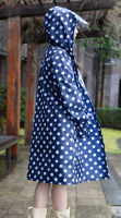 Hooded Raincoat Women Men Poncho Waterproof Long Dots,Outdoor Travel Rain Coat Jackets Female Cloak Chubasqueros Mujer