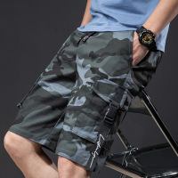 2021 summer straight loose camouflage shorts classic style elastic waist drawstring young men casual plus size casual shorts