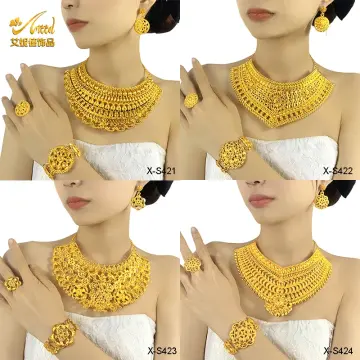 Wholesale New Dubai Gold Color Jewelry Women's Fashion Necklace