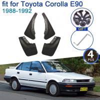 แผ่นบังโคลนรถยนต์สำหรับ Toyota Corolla E90ซีดาน1988-1992 6th อุปกรณ์แต่งบังโคลน4x แผ่นบังโคลนป้องกันยางกันโคลน